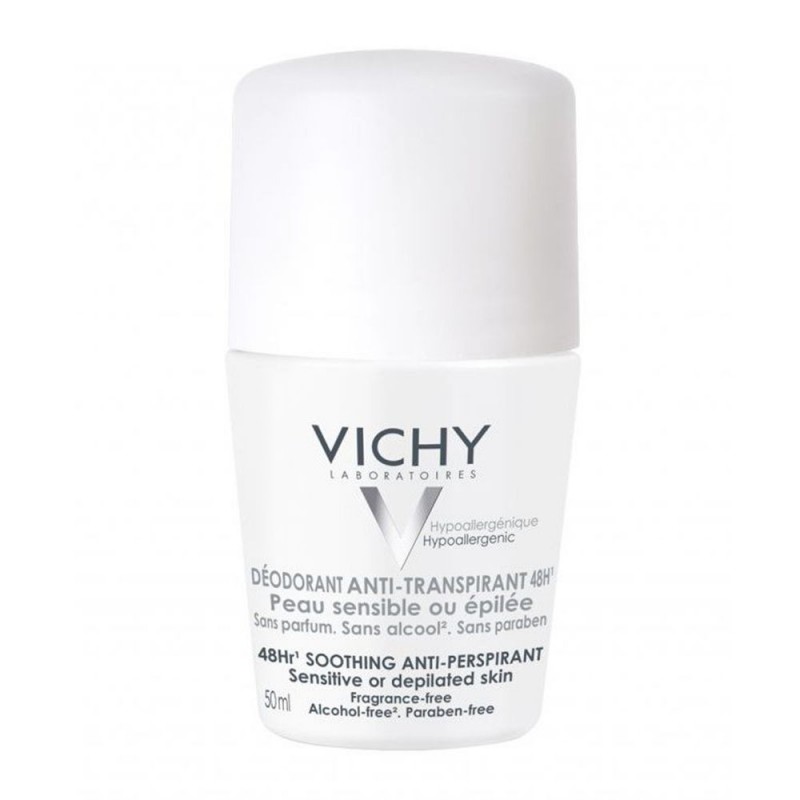 Vichy Deodorant 48hrs Skin Roll On 48ωρη Αποσμητική Φροντίδα για Ευαίσθητες ή & Αποτριχωμένες Επιδερμίδες, 50ml Vichy Deodorant 48hrs Skin Roll On 48ωρη Αποσμητική Φροντίδα για Ευαίσθητες ή & Αποτριχωμένες Επιδερμίδες, 50ml