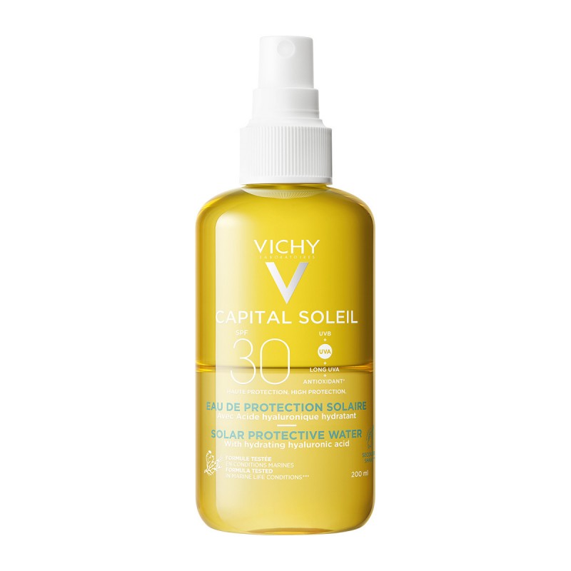 Vichy Ideal Soleil Hydrating Protective Solar Water SPF30 Αντηλιακό Νερό Προστασίας & Ενυδάτωσης με Υαλουρονικό Οξύ, 200ml