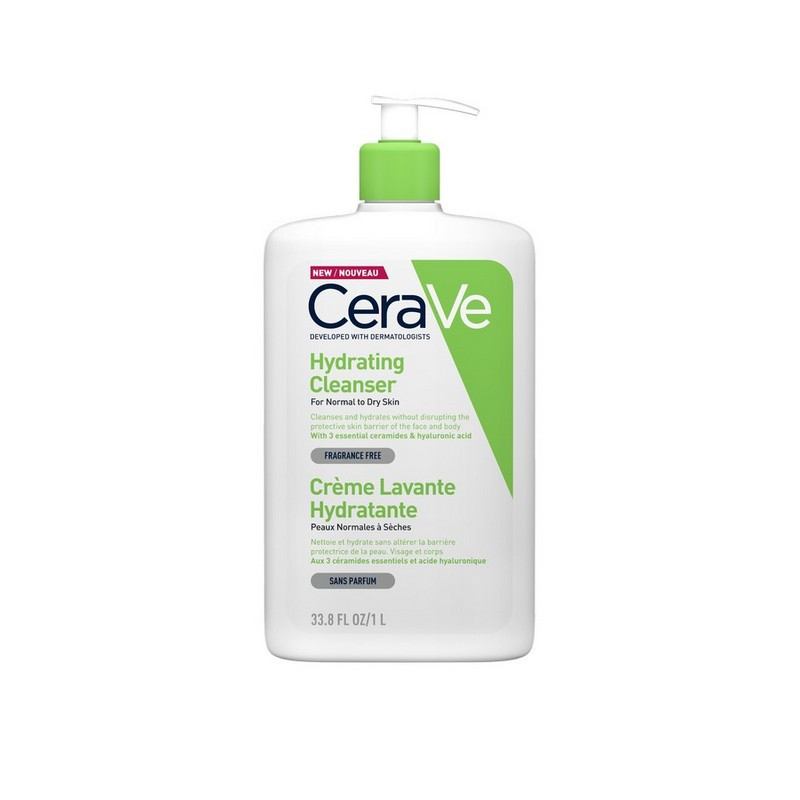 CeraVe Hydrating Cleanser Κρέμα Καθαρισμού για Κανονική - Ξηρή Επιδερμίδα 1000ml CeraVe Hydrating Cleanser Κρέμα Καθαρισμού για Κανονική - Ξηρή Επιδερμίδα 1000ml