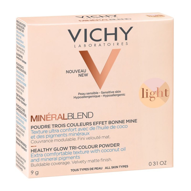 Vichy MineralBlend Healthy Glow-Tri Color Powder Fair Τρίχρωμη Πούδρα για Λάμψη, 9g Vichy MineralBlend Healthy Glow-Tri Color Powder Fair Τρίχρωμη Πούδρα για Λάμψη, 9g