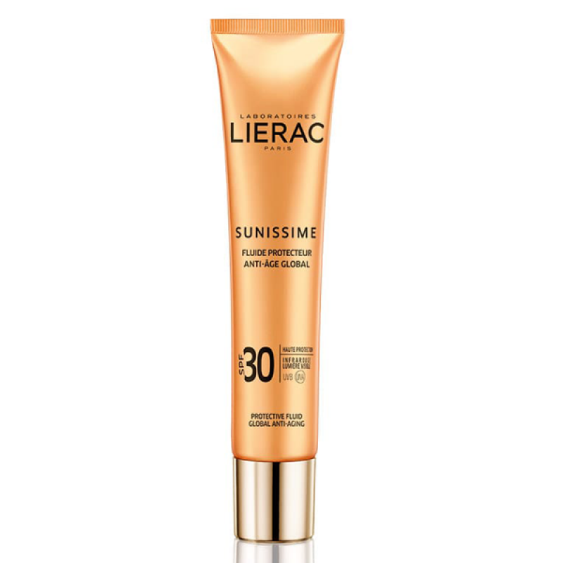 Lierac Sunissime Fluide Protect Energisant Anti-Age Global SPF30 Λεπτόρρευστη Αντηλιακή Κρέμα Προσώπου Ολικής Αντιγήρανσης, 40ml