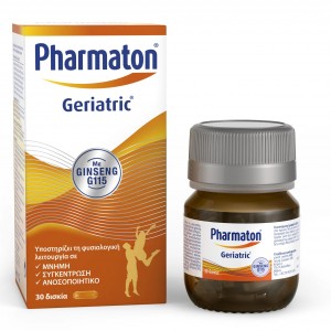 Pharmaton Geriatric Συμπλήρωμα Διατροφής με Ginseng G115 για Ενέργεια & Πνευματική Ευεξία, 30 tabs