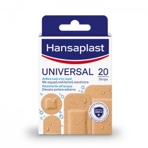 Hansaplast Universal Water Resistant Επιθέματα Ανθεκτικά στο Νερό, 20τεμ