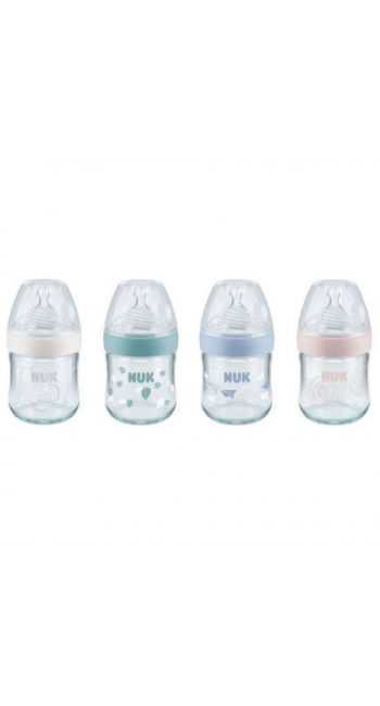 Nuk Nature Sense Μπιμπερό Γυάλινο θηλή Σιλικόνης S 120ml Nuk Nature Sense Μπιμπερό Γυάλινο θηλή Σιλικόνης S 120ml