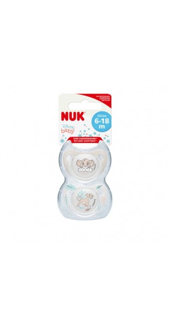Nuk Disney The Lion King Πιπίλες Σιλικόνης 6-18 μηνών, 2τμχ