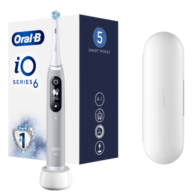 Oral-B iO Series 6 Grey Opal Ηλεκτρική Οδοντόβουρτσα, 1τμχ Oral-B iO Series 6 Grey Opal Ηλεκτρική Οδοντόβουρτσα, 1τμχ