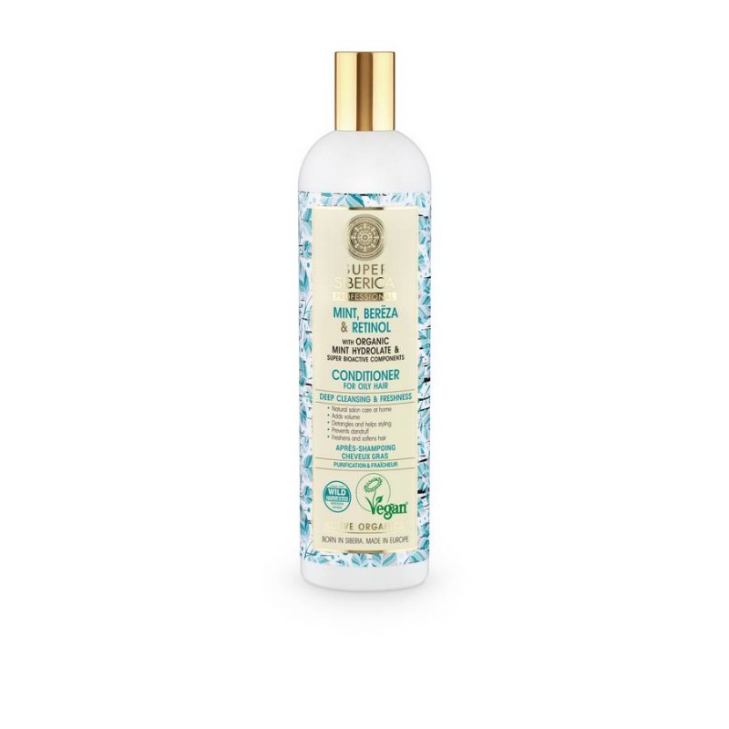 Natura Siberica Super Siberica Mint, Bereza & Retinol Conditioner για Λιπαρά Μαλλιά, 400ml Natura Siberica Super Siberica Mint, Bereza & Retinol Conditioner για Λιπαρά Μαλλιά, 400ml