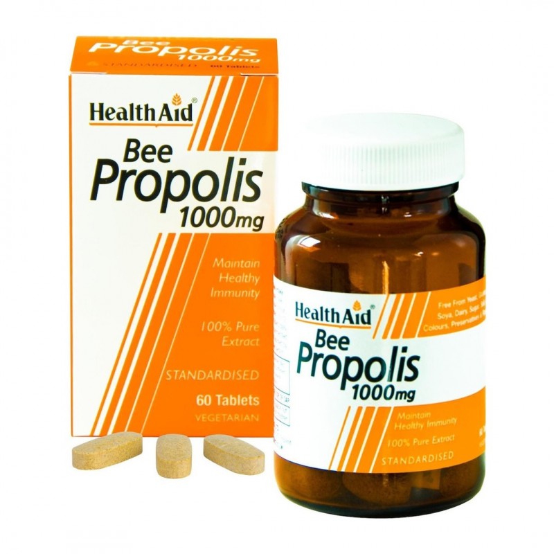 HealthAid Bee Propolis Συμπλήρωμα Διατροφής με Εκχύλισμα Πρόπολης για Ενίσχυση του Ανοσοποιητικού Συστήματος, Τόνωση & Ευεξία του Οργανισμού, 60 ταμπλέτες HealthAid Bee Propolis Συμπλήρωμα Διατροφής με Εκχύλισμα Πρόπολης για Ενίσχυση του Ανοσοποιητικού Συστήματος, Τόνωση & Ευεξία του Οργανισμού, 60 ταμπλέτες