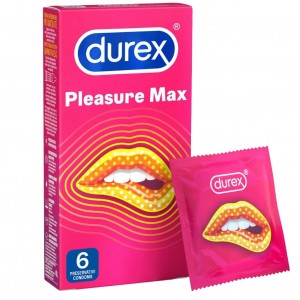 Durex Pleasuremax Προφυλακτικά με Ανάγλυφες Κουκίδες & Ραβδώσεις, 6τμχ