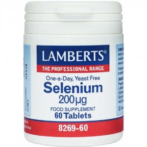 Lamberts Selenium 200MCG Αποτελεί Ζωτικό Συστατικό των Μηχανισμών Άμυνας του Οργανισμού Έναντι στο Οξειδωτικό Στρες, 60tabs
