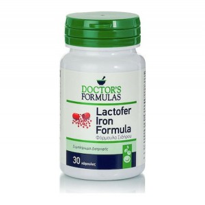 Doctor's Formulas Lactofer Iron Formula Συμπλήρωμα Διατροφής με Σίδηρο, Λακτοφερίνη, Χαλκό & Βιταμίνες, 30 tabs