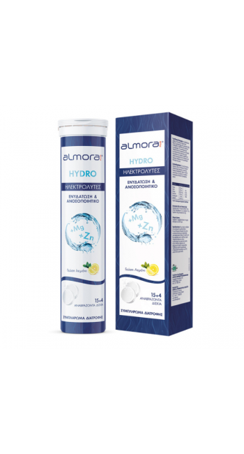 Almora Plus Hydro Ηλεκτρολύτες με Μαγνήσιο & Ψευδάργυρο 19 Αναβράζοντα Δισκία 