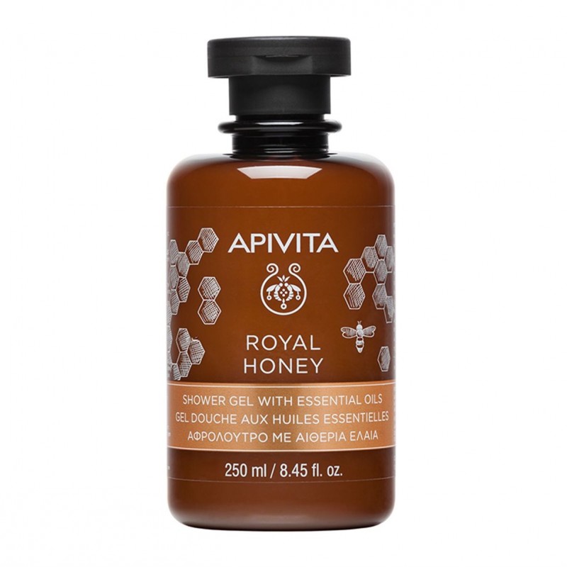 Apivita Royal Honey Shower Gel με Essential Oils Κρεμώδες Αφρόλουτρο με Αιθέρια Έλαια & Μέλι, 250ml