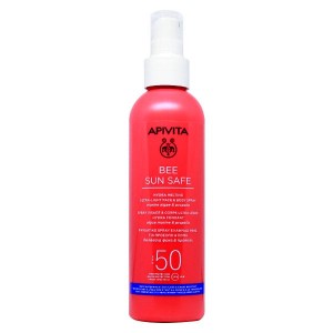 Apivita Bee Sun Safe Hydra Melting Ultra Light Face & Body Spray Ενυδατικό Αντιηλιακό Προσώπου Σώματος με Θαλάσσια Φύκη & Πρόπολη SPF50, 200ml