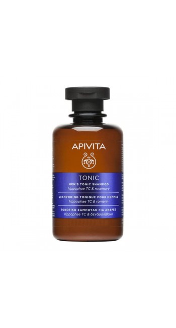 Apivita Men's Tonic Shampoo Τονωτικό Σαμπουάν Για Άνδρες κατά της Τριχόπτωσης Με Hippophae TC & Δενδρολίβανο, 75ml