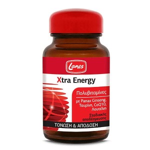 Lanes Xtra Energy Πολυβιταμίνες Σταδιακής Αποδέσμευσης 30 Ταμπλέτες 