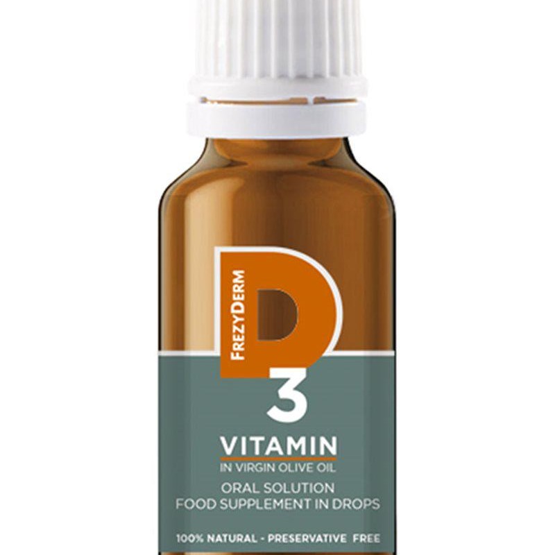 Frezyderm Vitamin D3 Συμπλήρωμα Διατροφής Βιταμίνης D3 σε Σταγόνες, 20ml Frezyderm Vitamin D3 Συμπλήρωμα Διατροφής Βιταμίνης D3 σε Σταγόνες, 20ml