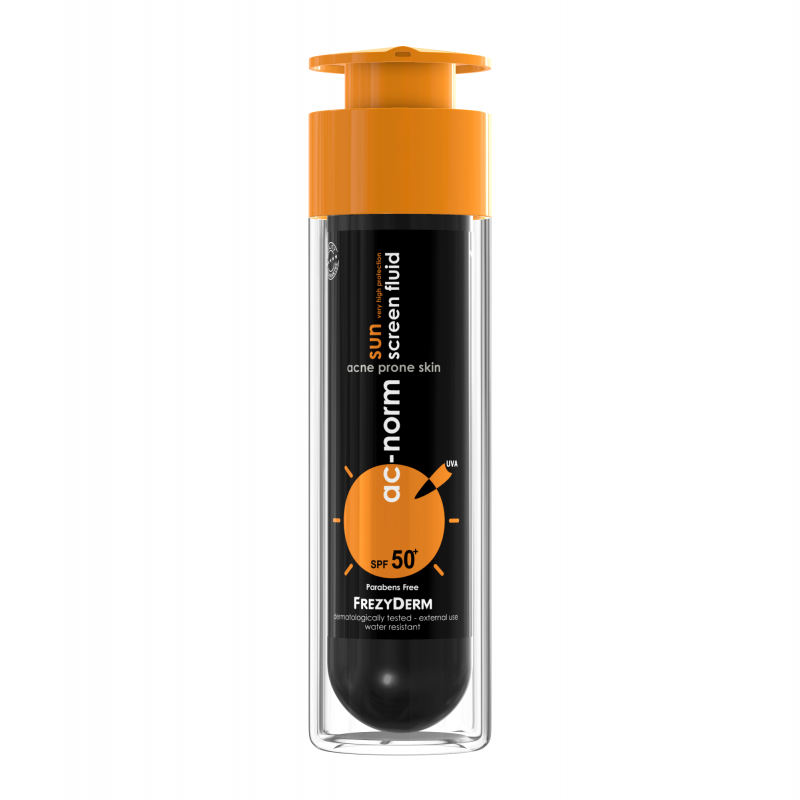Frezyderm Active Ac-Norm Face Sun Screen Fluid SPF 50+ Αντηλιακή Kρέμα Προσώπου για Λιπαρές Επιδερμίδες με Ακμή, 50ml