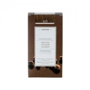 Korres Argan Oil Advanced Colorant 6.0 Ξανθό Σκούρο Φυσικό Μόνιμη Βαφή Μαλλιών με Τεχνολογία Pigment Lock που κλειδώνει το Χρώμα, 50ml