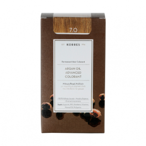 Korres Argan Oil Advanced Colorant 7.0 Ξανθό Φυσικό Μόνιμη Βαφή Μαλλιών με Τεχνολογία Pigment Lock που κλειδώνει το Χρώμα, 50ml