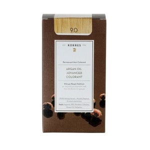 Korres Argan Oil Advanced Colorant 9.0 Ξανθό Πολύ Ανοιχτό Μόνιμη Βαφή Μαλλιών με Τεχνολογία Pigment Lock που κλειδώνει το Χρώμα, 50ml
