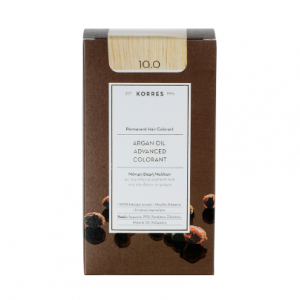 Korres Argan Oil Advanced Colorant 10.0 Ξανθό Πλατίνας Μόνιμη Βαφή Μαλλιών με Τεχνολογία Pigment Lock που κλειδώνει το Χρώμα, 50ml