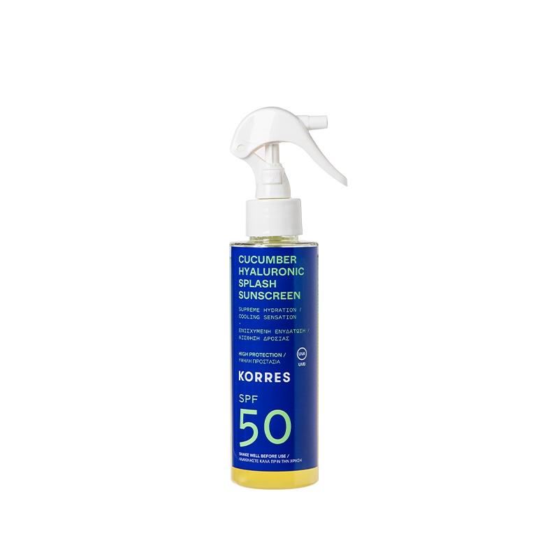 Korres Αντηλιακό SPF50 Αγγούρι & Υαλουρονικό με Υψηλή Προστασία για Πρόσωπο & Σώμα, 150ml Korres Αντηλιακό SPF50 Αγγούρι & Υαλουρονικό με Υψηλή Προστασία για Πρόσωπο & Σώμα, 150ml