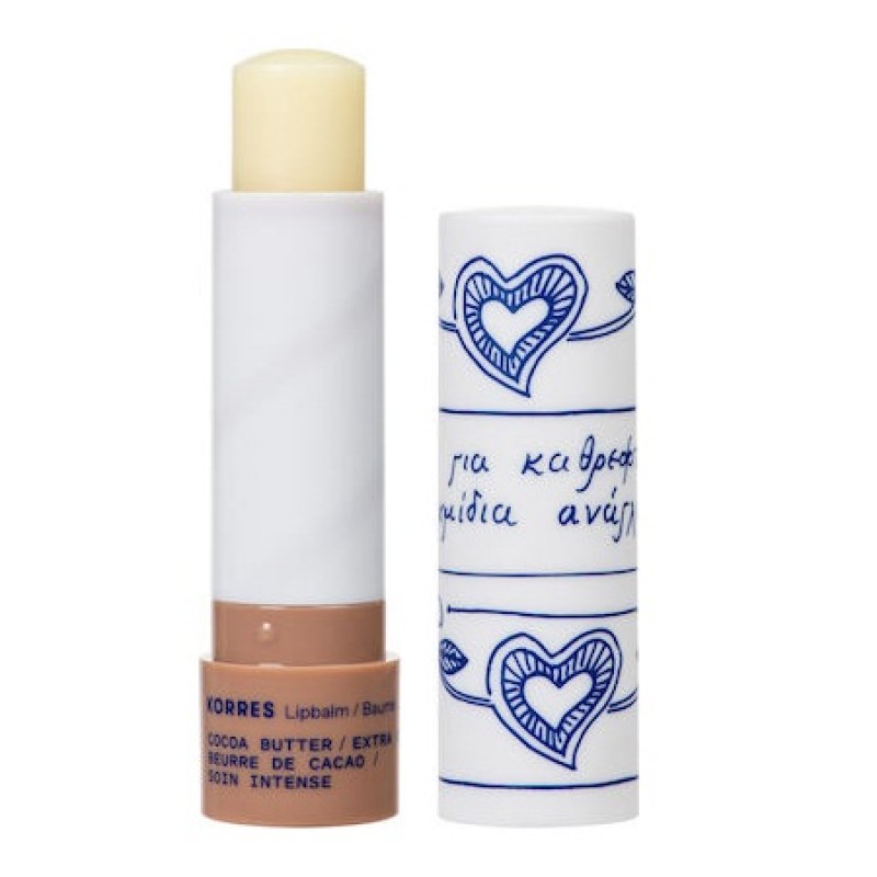 Korres Lip Balm Cocoa Butter Ενυδατική Φροντίδα για τα Χείλη με Βούτυρο Κακάο, 4,5g