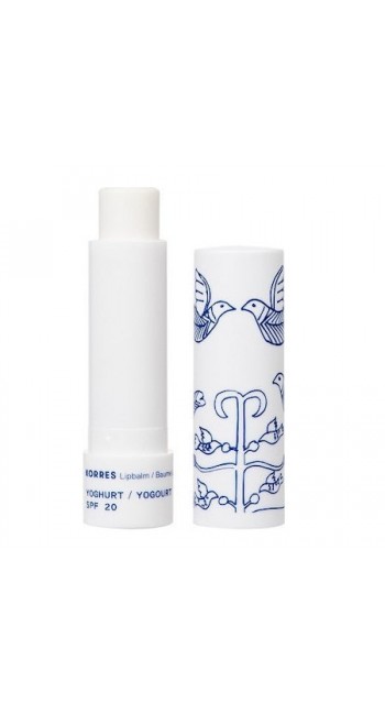 Korres Lip Balm Yoghurt SPF20 Ενυδατική Φροντίδα για τα Χείλη Γιαούρτι με Αντιηλιακή Προστασία, 4.5g