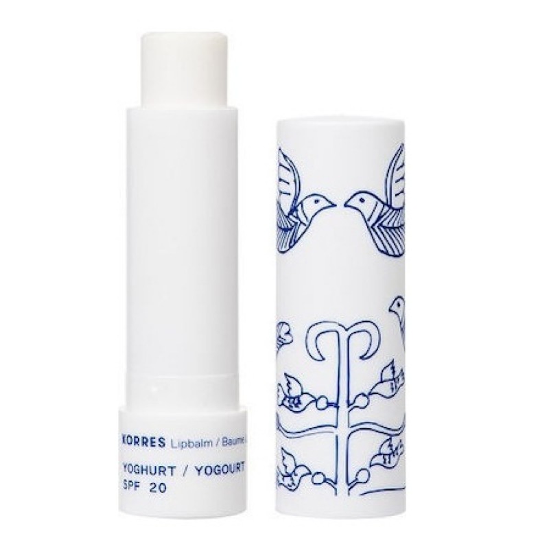 Korres Lip Balm Yoghurt SPF20 Ενυδατική Φροντίδα για τα Χείλη Γιαούρτι με Αντιηλιακή Προστασία, 4.5g