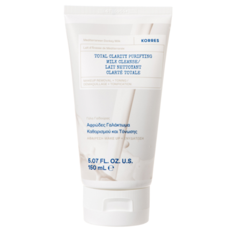 Korres Total Clarity Purifying Milk Cleanse Αφρώδες Γαλάκτωμα Καθαρισμού & Τόνωσης με Γάλα Γαϊδούρας, 150ml