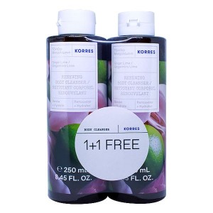 Korres 1+1 Δώρο Πακέτο Προσφοράς Renewing Body Cleanser Ginger Lime Αφρόλουτρο Gel Τζίντζερ Μοσχολέμονο, 2x250ml