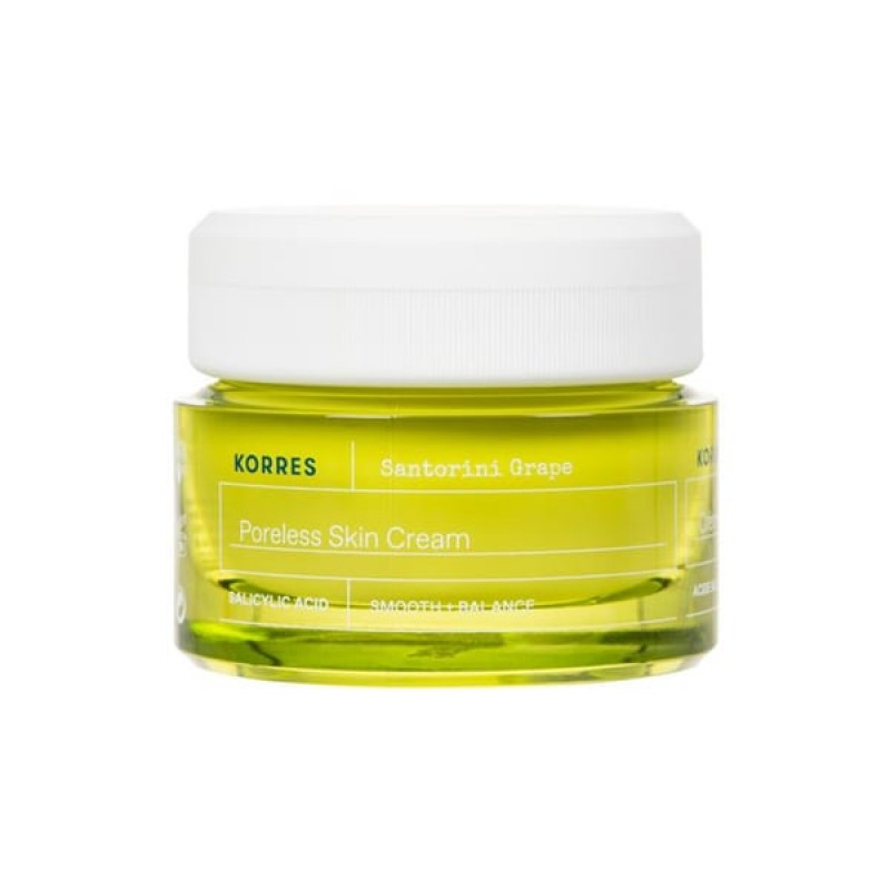 Korres Santorini Grape Poreless Light Skin Κρέμα Προσώπου για Ενυδάτωση & Σύσφιξη, 40ml