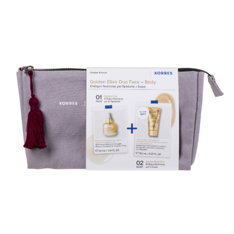 Korres Promo Golden Krocus Elixir Duo Χρυσός Κρόκος Ελιξήριο Νεότητας για Πρόσωπο, 30ml & Χρυσός Κρόκος Ελιξήριο Νεότητας για Σώμα, 150ml, 1σετ Korres Promo Golden Krocus Elixir Duo Χρυσός Κρόκος Ελιξήριο Νεότητας για Πρόσωπο, 30ml & Χρυσός Κρόκος Ελιξήριο Νεότητας για Σώμα, 150ml, 1σετ