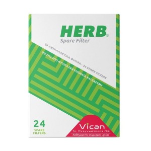 Vican Herb Πίπες Spare Filter Ανταλλακτικά Φίλτρα Τσιγάρου, 24τμχ