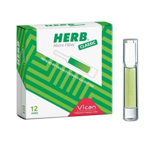 Vican Herb Πίπες Micro Filter Ανταλλακτικά Φίλτρα για Κανονικό Τσιγάρο, 12τμχ