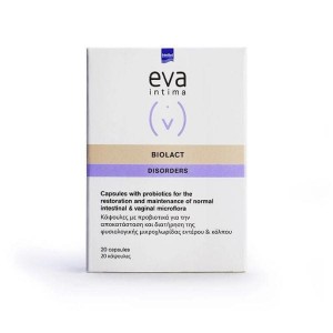 Intermed Eva Intima Biolact Capsules Disorders Προβιοτικά για την Αποκατάσταση & Διατήρηση της Φυσιολογικής Μικροχλωρίδας του Εντέρου & Κόλπου, 20caps