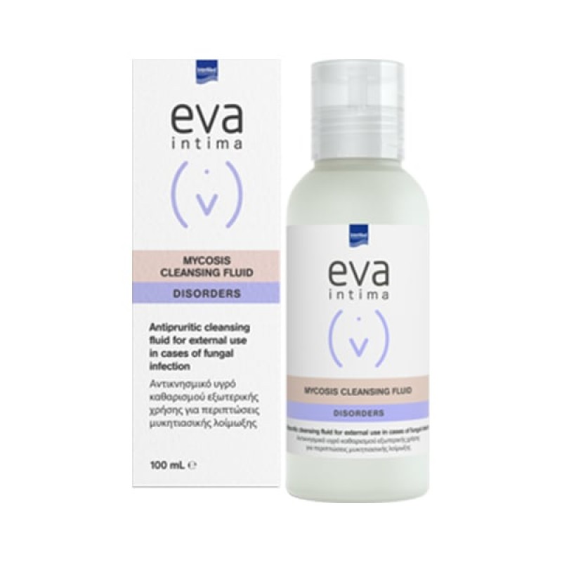 Eva Intermed Intima Mycosis Cleansing Fluid Υγρό Καθαρισμού της Ευαίσθητης Περιοχής σε Περιπτώσεις Μυκητιασικών Λοιμώξεων - Κατάλληλο για Γυναίκες & Άνδρες, 100ml