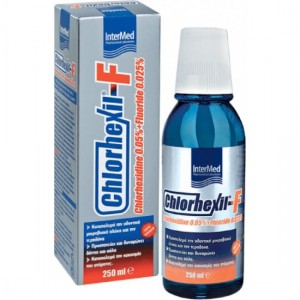 Intermed Chlorhexil F Στοματικό Διάλυμα Καθημερινής Προστασίας Κατά Της Πλάκας Και Της Κακοσμίας, 250ml