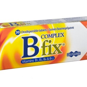 Uni-pharma B Complex Fix Συμπλήρωμα Διατροφής με Βιταμίνες Β, 30 δισκία