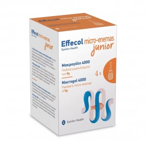 Effecol Micro-Enemas Junior Macrogol 4000 Παιδικά Μικροκλύσματα, 4x6gr