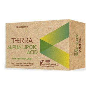 Genecom Terra Alpha Lipoic Acid Συμπλήρωμα Διατροφής με Άλφα Λιποϊκό Οξύ για Αντιοξειδωτική δράση, 30tabs