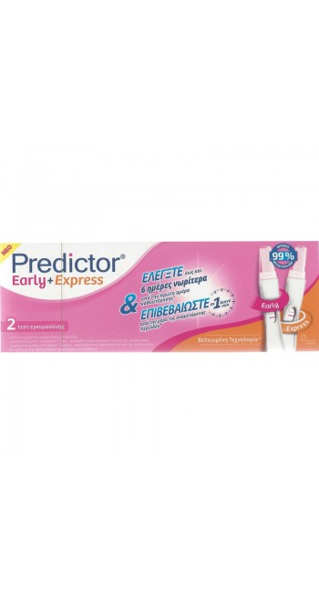 Predictor Early & Express Διπλό Τεστ Εγκυμοσύνης, 2τμχ