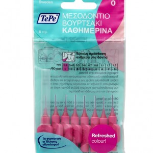 TePe Μεσοδόντια Βουρτσάκια Φούξια No0 0.4mm, 8τμχ 