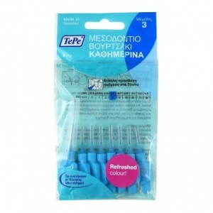 TePe Interdental Brush Μεσοδόντια Βουρτσάκια No3 0,6mm Μπλέ, 8τμχ