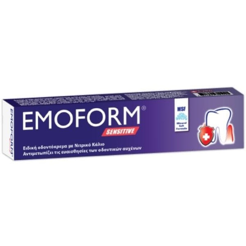 Emoform Sensitive Ειδική Οδοντόκρεμα με Νιτρικό Κάλιο για την Αντιμετώπιση της Ευαισθησίας των Δοντιών, 50ml