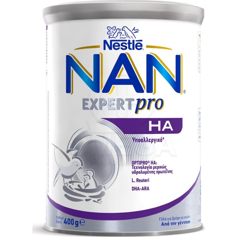 Nestle NAN Expert Pro HA 0+, Υποαλλεργικό Γάλα για Βρέφη σε Σκόνη από τη Γέννηση, 400gr