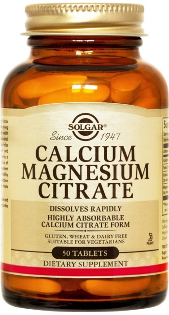 Solgar Calcium Magnesium Citrate (50 δισκία)