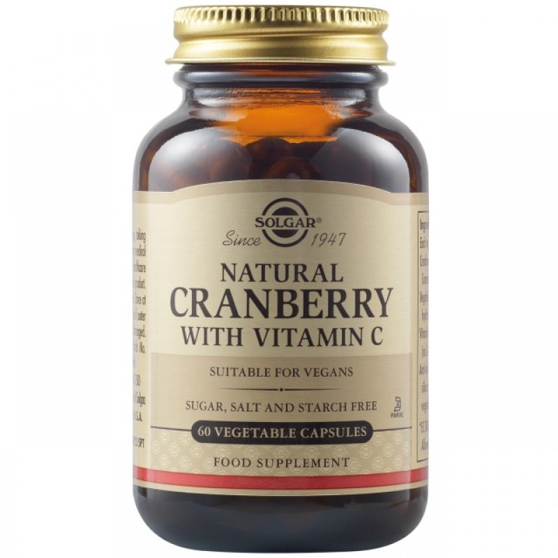 Solgar Natural Cranberry with Vitamin C (60 φυτικές κάψουλες)