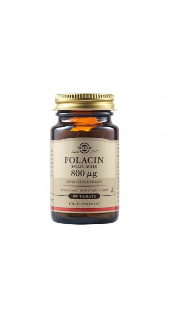 Solgar Folic Acid 800mcg (100 δισκία)